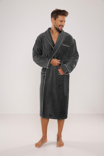 735 Мъжки халат Manuele De Lafense - графит