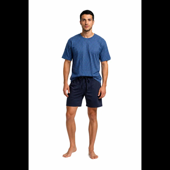Sesto Senso 2723/12 Тъмносин мъжки памучен къс пижама 100% памук