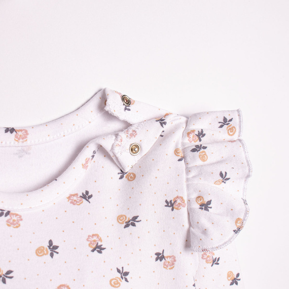 Боди за момиче Nicol 220097 – 100% памук, дълъг ръкав, цветен принт, пеперуди