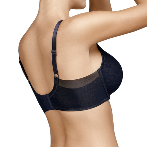 Черен сутиен с подплънки Katia Selene – с дълбоко деколте, вложки от тюл