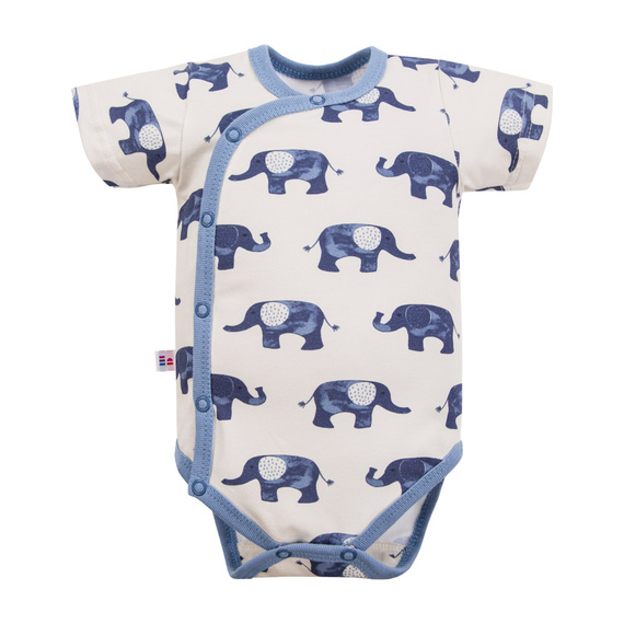 Боди плик с къс ръкав Elephant Eevi - екрю