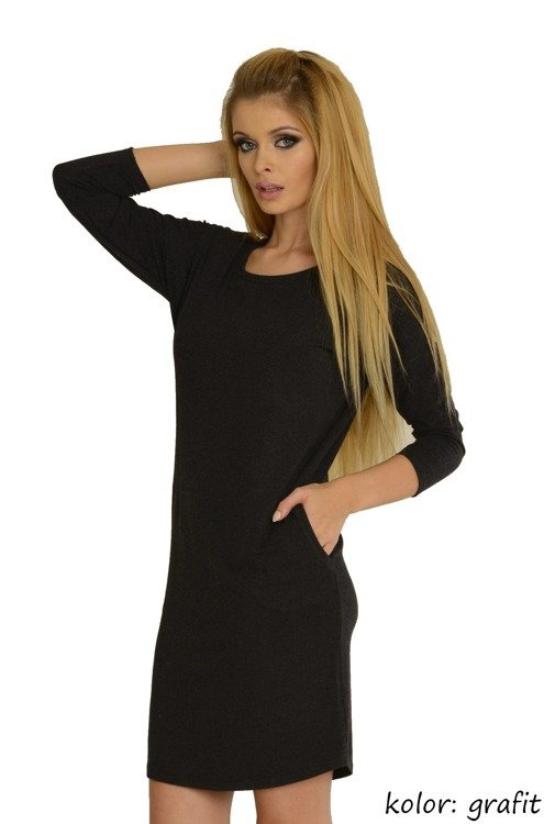 543 Нощница Paula 7/8 ръкав - графит