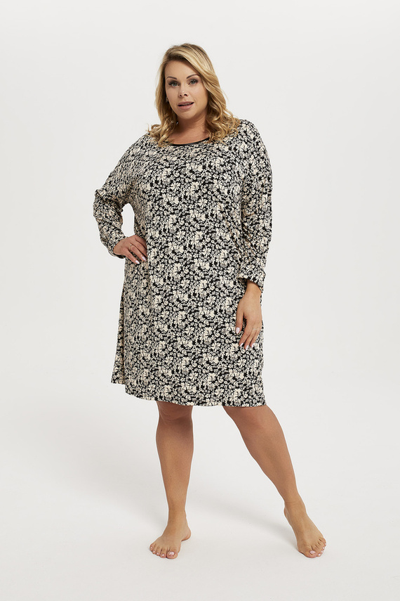 Guyana Дамска нощница с дълъг ръкав Италианска мода - принт