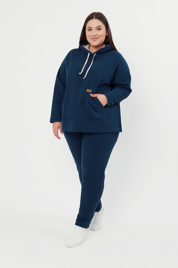 Lagos Дамски суитшърт с качулка Italian Fashion - деним 