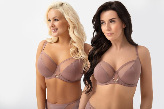 Gorsenia K564 VICKY Mocca Сутиен Мек Soft с Банели за Голям Гърди