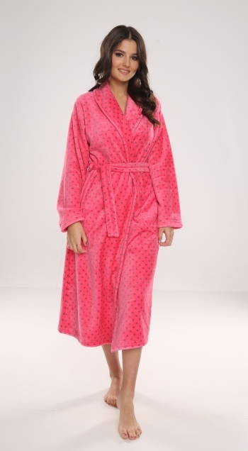 548 Melanie Дълъг дамски халат Forex - малина