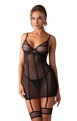 Nuites Chemise Obsessive Дамска тениска - черна