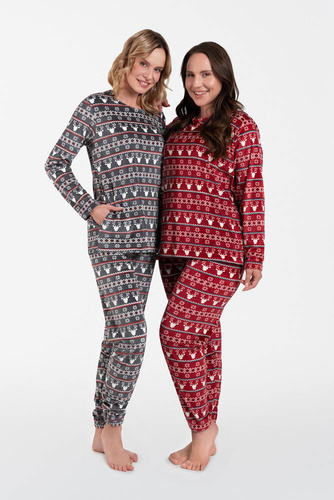 Исландски поларен комплект за жени Италианска мода - бордо принт 