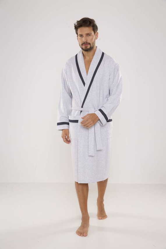 564 Мъжки халат Bruno De Lafense - светъл меланж 