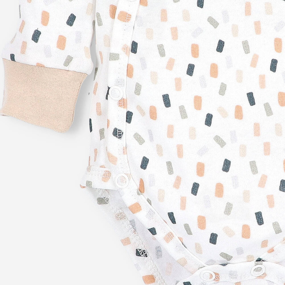 ABN-5321/KRE Боди с плик Nini от органичен памук, кремав