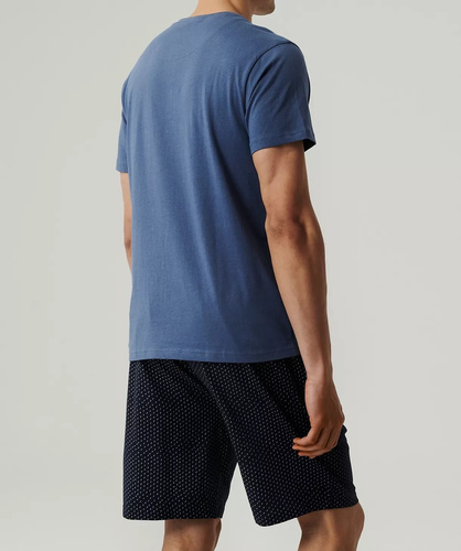 NMP-386 Мъжка пижама с къс ръкав, атлантическо синьо тъмносиньо