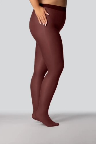 Чорапогащи Elizabeth Queen Size 70 den, цвят червено вино – гладки, матови, цветни, удобни