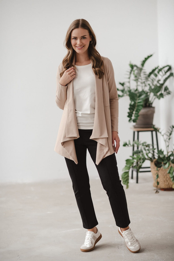 Бежова жилетка за бременни Mama Wrap Milk&Love