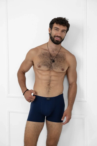 Мъжки боксерки Apollo Италианска мода - тъмно синьо