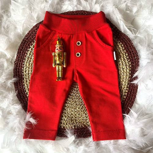 Спортен панталон Mamatti SM014 Merry Christmas – червен, памук