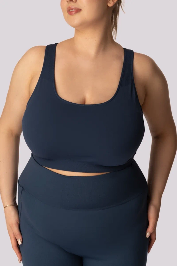 Горен спортен сутиен Mona base, тъмносин