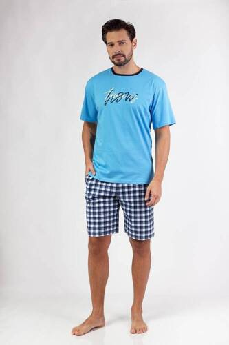 478 Мъжка пижама Regina - тюркоаз