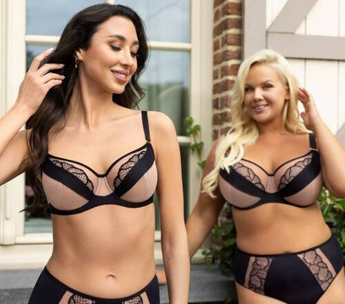 Gorsenia K 921 Davika Мек черен сутиен