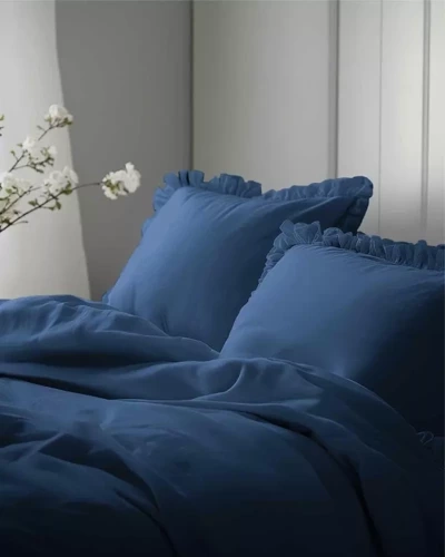 Pure 23 Едноцветно памучно спално бельо Detexpol denim