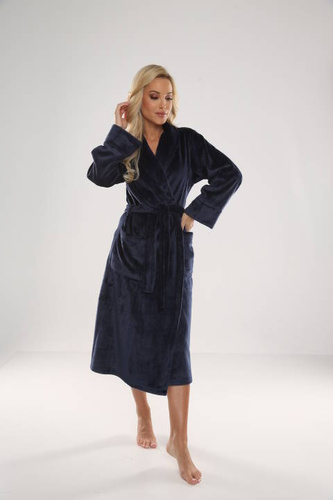 628 Abigail Дълъг дамски халат Forex - тъмносин