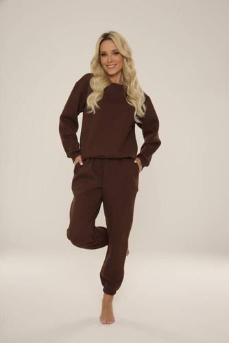 812 Дамски спортен костюм Indigo Forex - шоколад