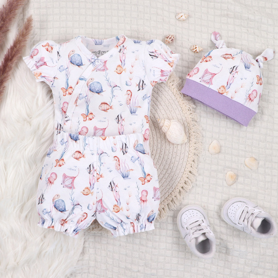 ABN-5489 Бебешки шорти Underwater World Nini – органичен памук, за момичета