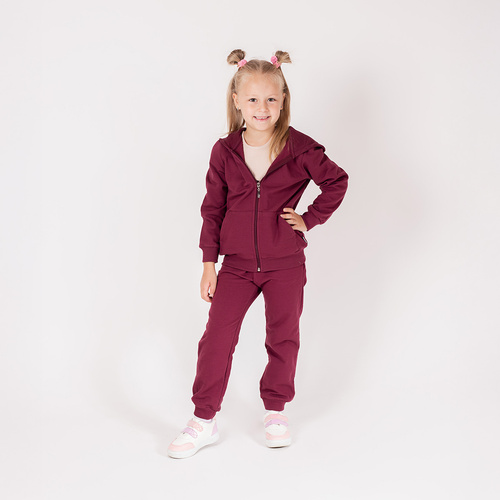 217273 Суичър с качулка Alisa Nicol – памук, бордо