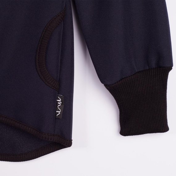 229004 Nicol Яке softshell за момче с полар, качулка и светещи елементи - тъмносиньо