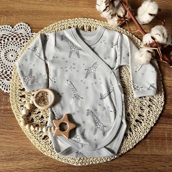 BD14626 Боди Giraffe Mamatti с дълги ръкави