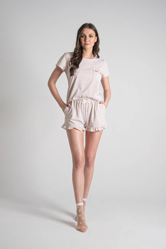 678 Mariposa II Forex дамска пижама - бежов меланж