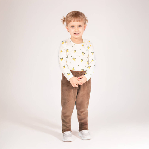 212283 Велурен панталон Tola Nicol - бежов