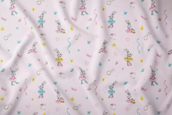 3810 Страна на мечтите Памучно детско спално бельо заек балет Каро