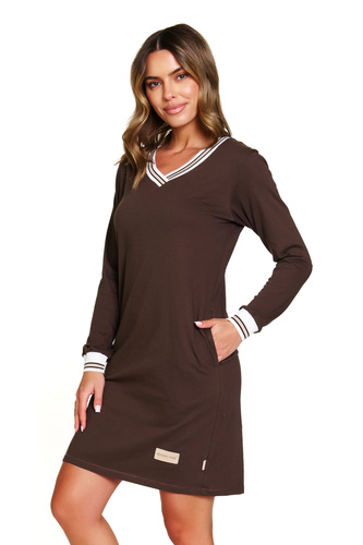 4534 Doctor Nap – Памучна нощница с джобове | 100% памук, полско производство - брауни