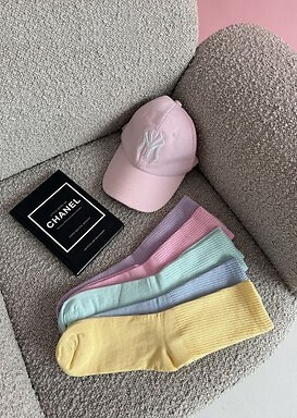 Дамски памучни чорапи Milena 1313-002 – удобни, рипсени pink