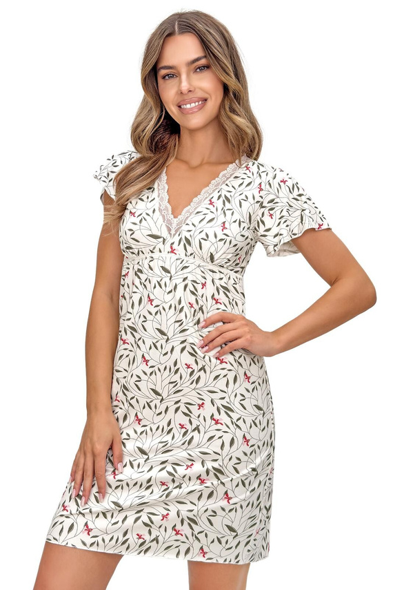 Дамска нощница Melisa Donna – вискоза, V-деколте с дантела