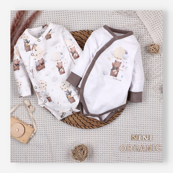 Боди Nini Balloon Friends 100% органичен памук, произведено в Полша