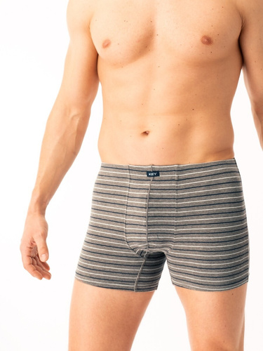 Мъжки боксерки Key MXH 311 кафяви – памучни, удобни и ефирни