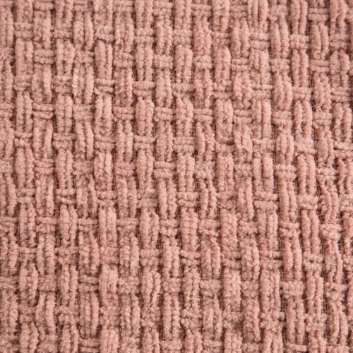 Сузи Одеяло, тъкано кувертюра с ресни, евро перде, пудра