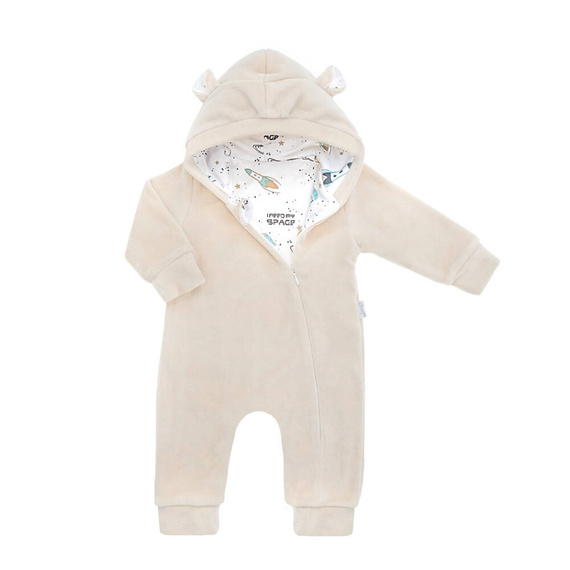 141293 Кадифено клоунче с подплата Никол - бежово