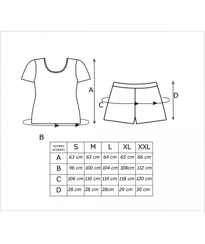 Дамска пижама Cherry Short Donna - розова