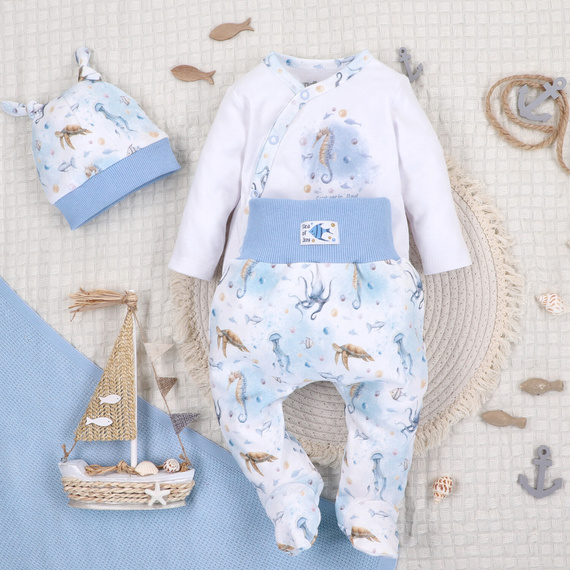 ABN-5442 Бяло боди плик Sea Of Joy Nini - органичен памук, за бебета