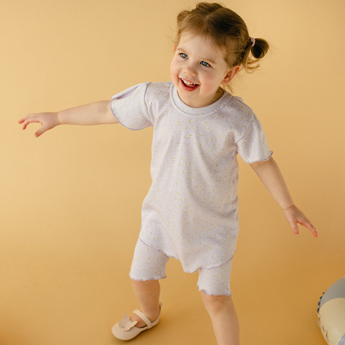 Блуза с къс ръкав Meadow Eevi - лилава