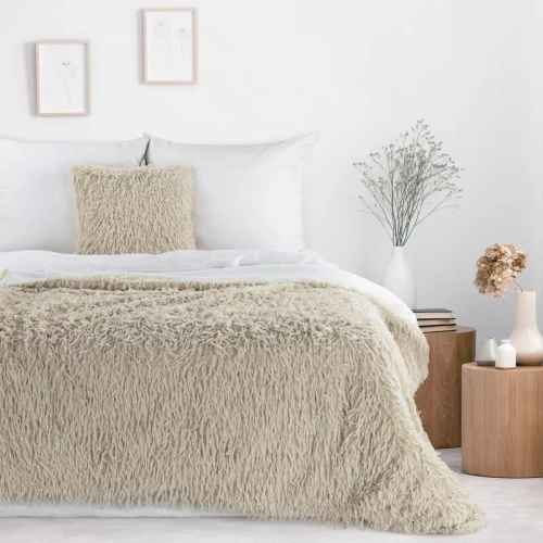 Одеяло Adore, одеяло с пухкава кожа, европердета, бежово