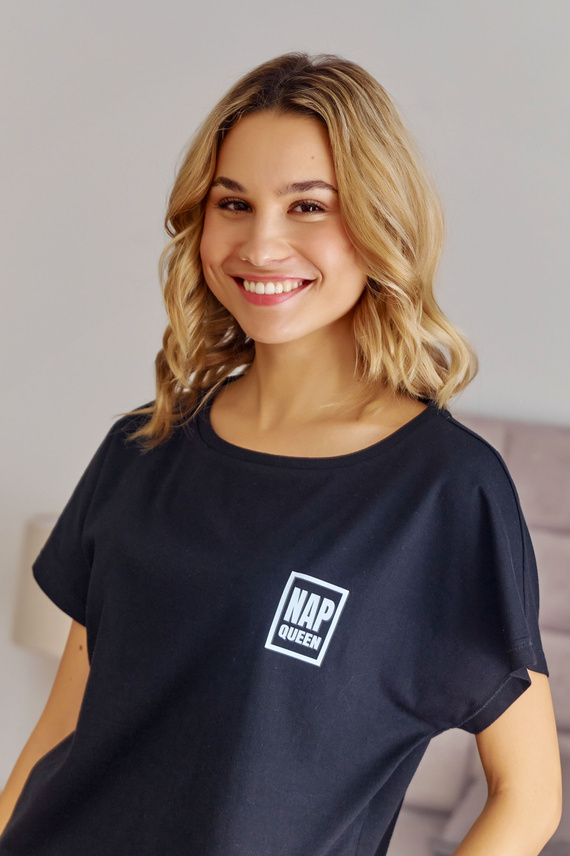 7213 Дамска пижама Doctor Nap - черна