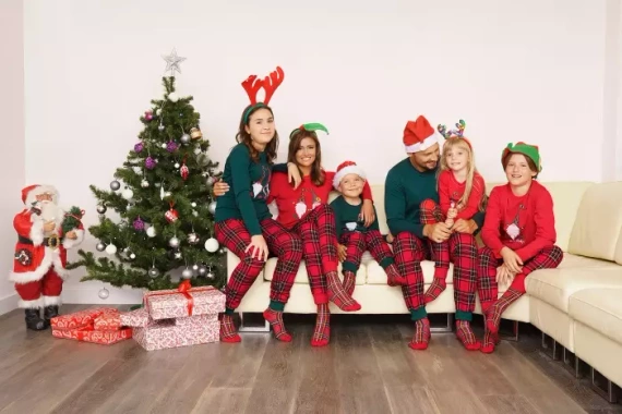 Narvik Мъжка пижама с дълъг ръкав, дълъг панталон Италианска мода - зелено/принт