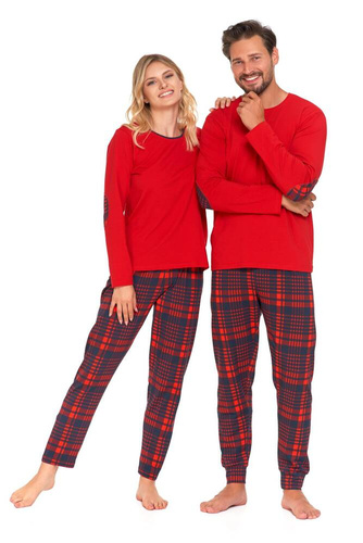 PDD5100-007 Дамска пижама с дълъг ръкав, дълъг панталон Moraj - червена