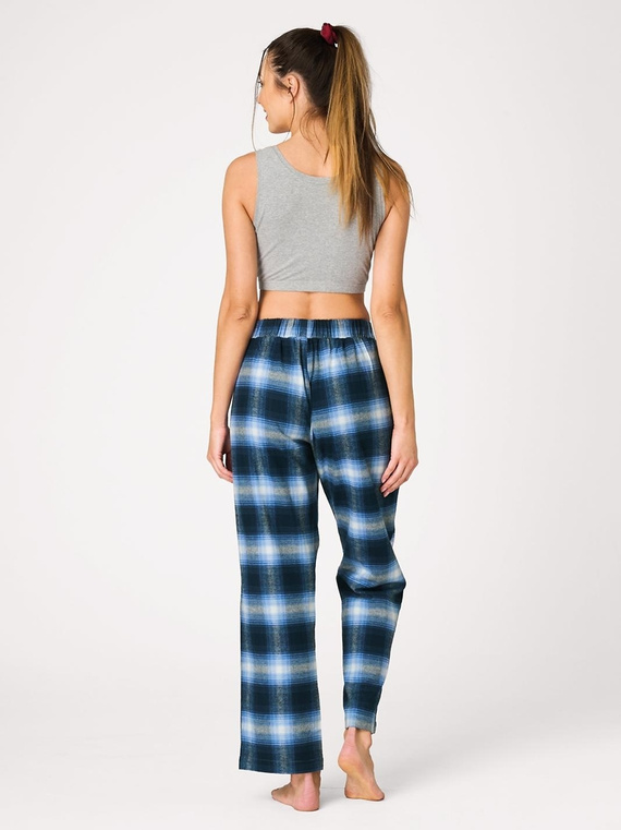 Дамски пижамени панталони Key LHE 465 jeans – фланела, 100% памук