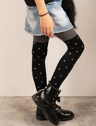 Чорапогащи Twilight 2527 Knittex 50 denier – черни със сребърен звезден мотив | Модни и елегантни