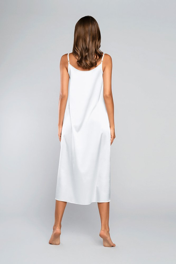 Докосване на нощницата с тясна презрамка, дълга Italia Fashion - екрю