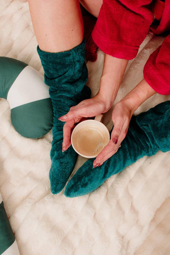 553/554 Wellsoft Гладки чорапи за сън De Lafense - зелени